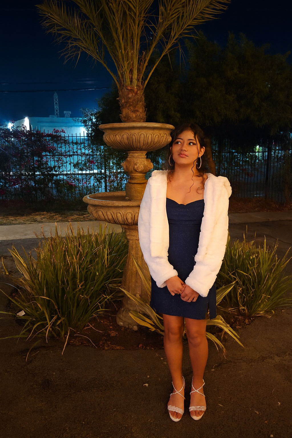 elegant quinceañera portrait, beautiful young latina girl in pink ball gown, professional photography, soft lighting, dreamy background